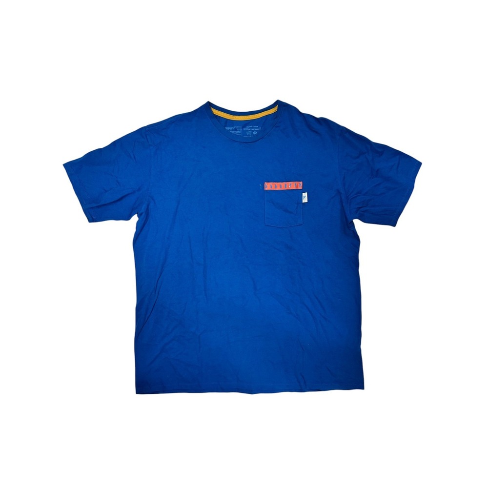 Patagonia Men's XL Blue Organic Cotton Surfing Alligator Graphic Pocket T-Shirt